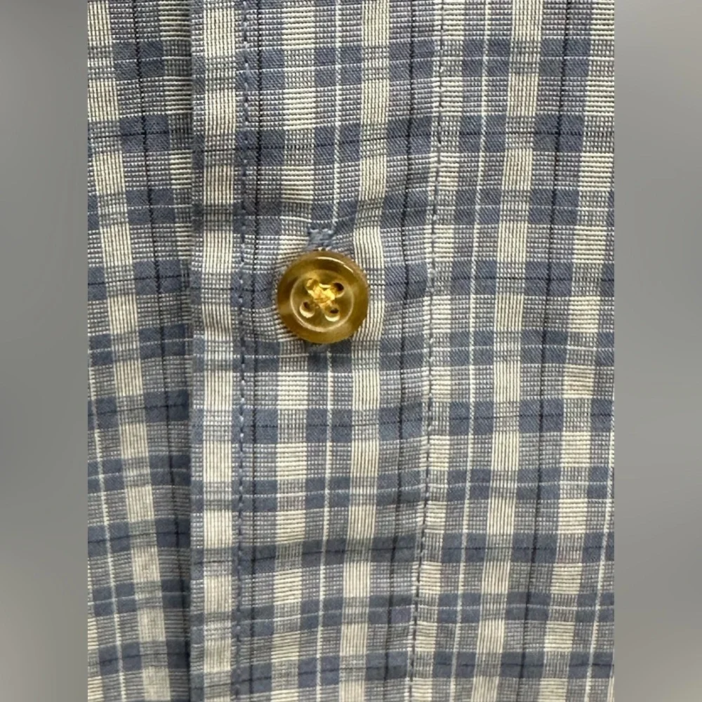 Wrangler Premium Button-Down Flannel Shirt Men's 3XL Long Sleeve Blue Plaid - Picture 5 of 8